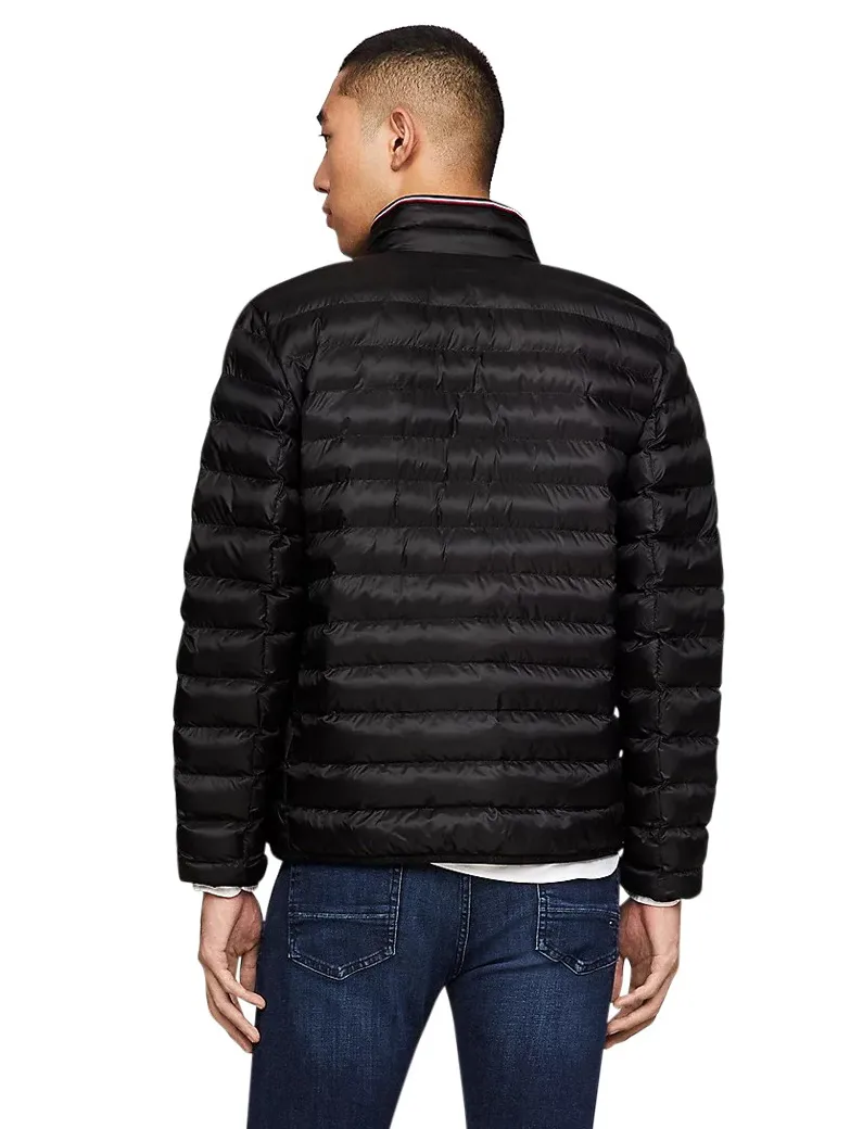 Tommy Hilfiger tussenjas Big & Tall zwart effen rits normale fit
