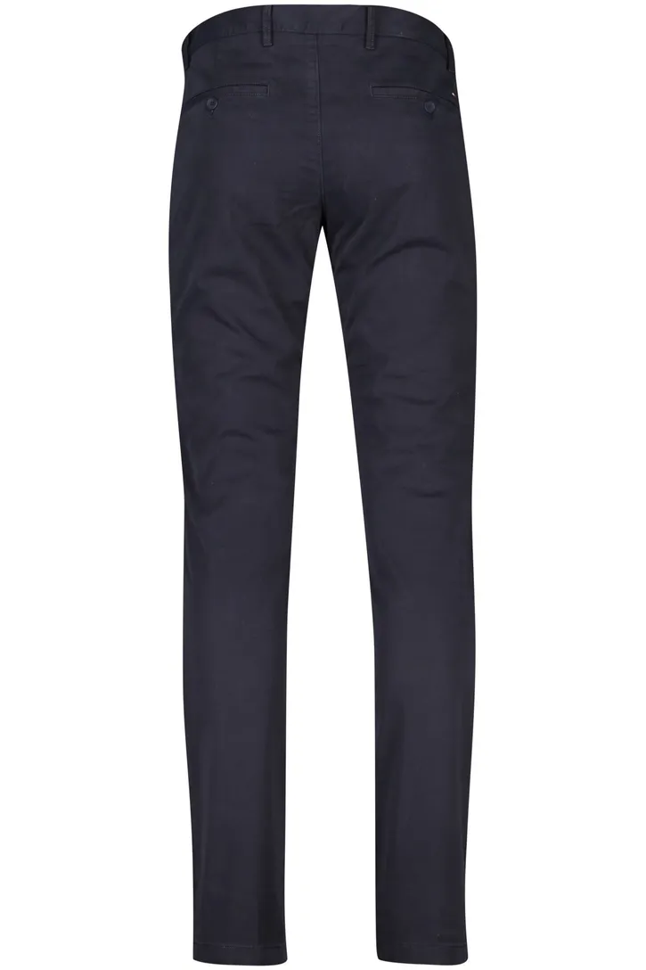Tommy Hilfiger katoenen broek donkerblauw effen katoen
