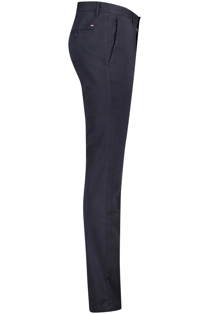 Tommy Hilfiger katoenen broek donkerblauw effen katoen