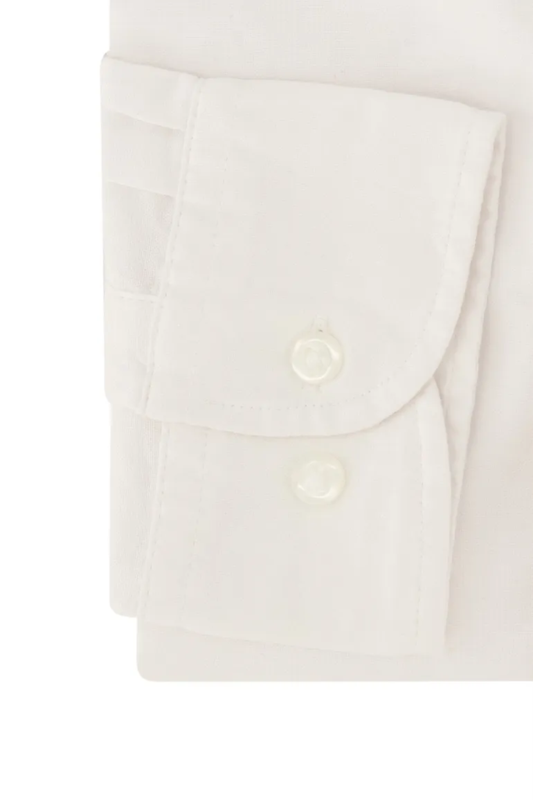 Big & Tall overhemd Tommy Hilfiger wit effen katoen normale fit