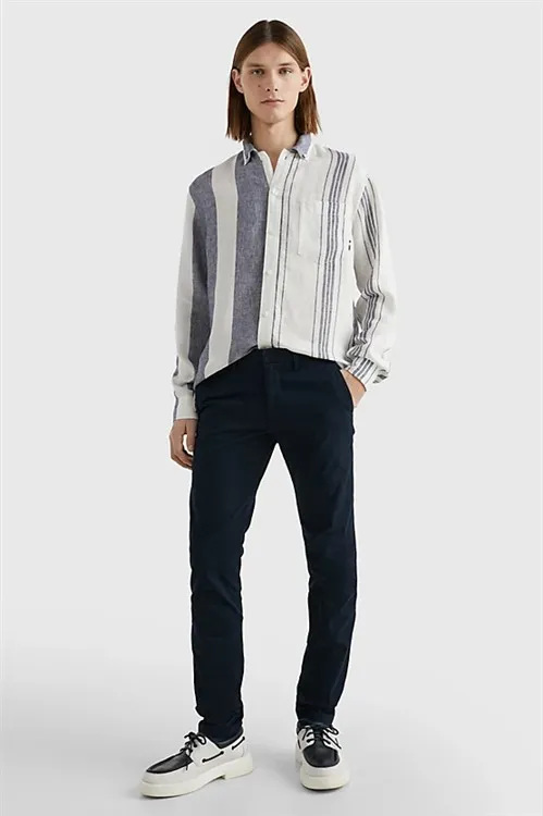 Tommy Hilfiger chino katoen Donkerblauw big&tall