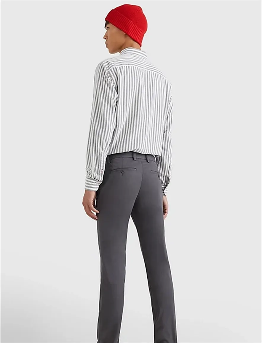 Tommy Hilfiger chino grijs effen