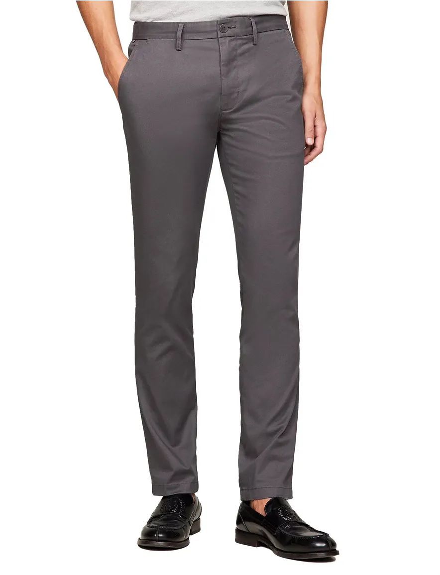 Tommy Hilfiger chino grijs effen