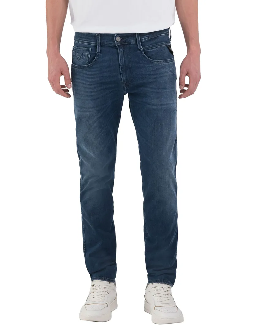 Replay Hyperflex jeans Slim Fit donkerblauw Anbass