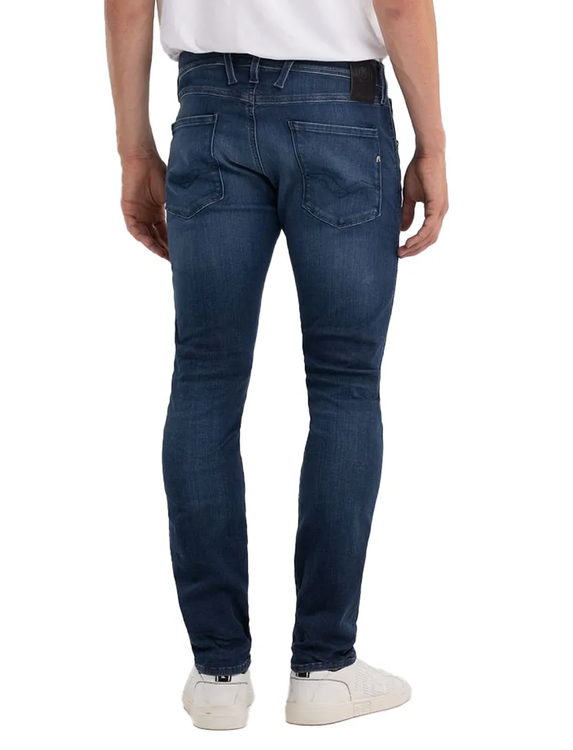 Replay Hyperflex jeans Slim Fit donkerblauw Anbass