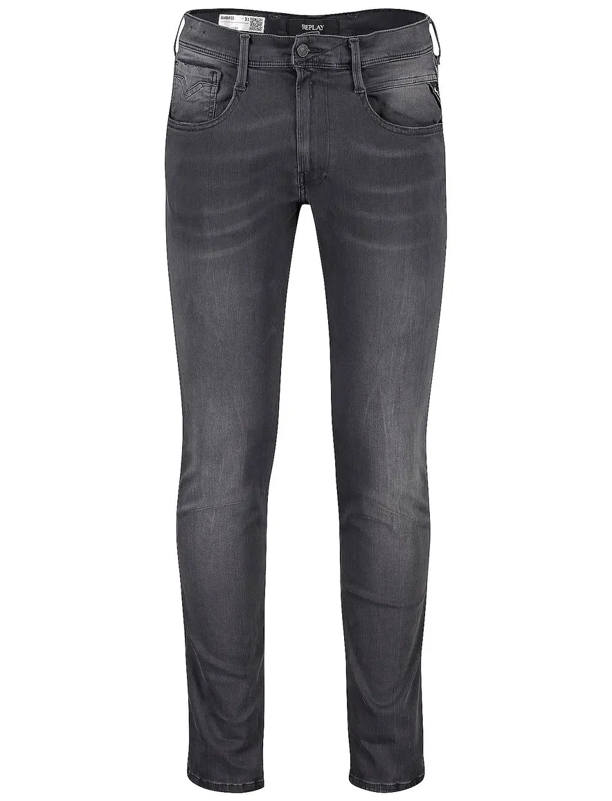 Grijze Slim Fit jeans Replay Hyperflex Anbass