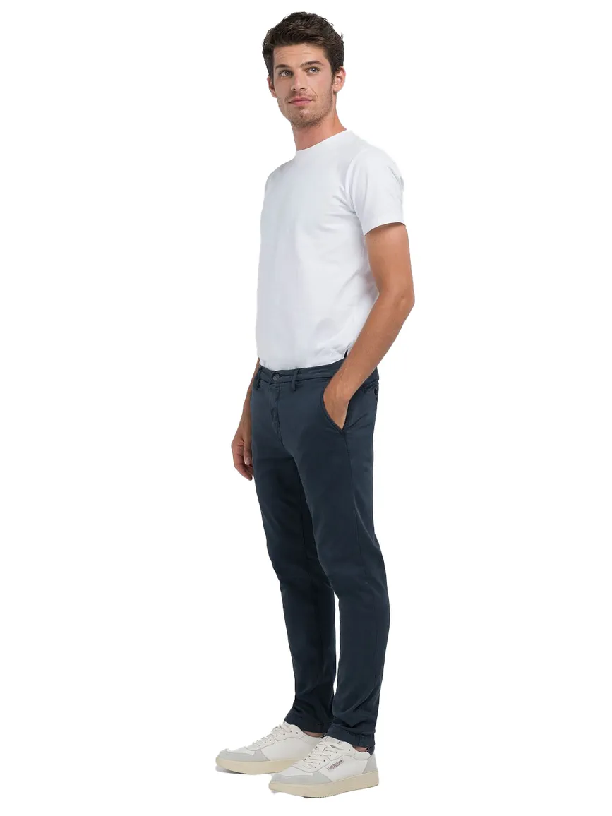 Blauwe chino Replay Zeumar Slim Fit