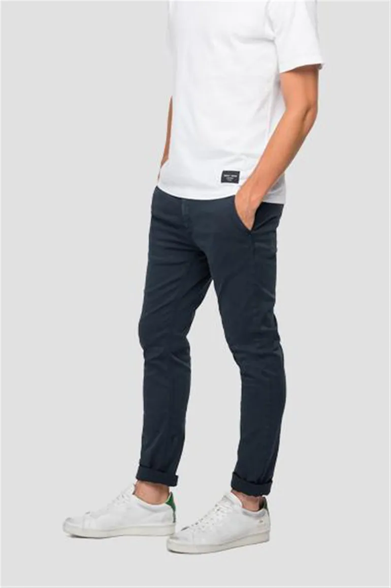 Blauwe chino Replay Zeumar Slim Fit