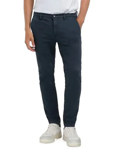 Replay Donkerblauwe chino Replay Zeumar Slim Fit