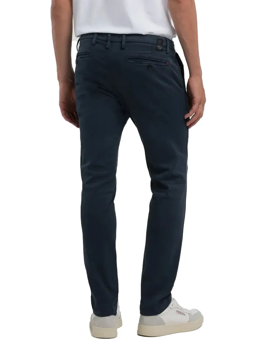 Blauwe chino Replay Zeumar Slim Fit