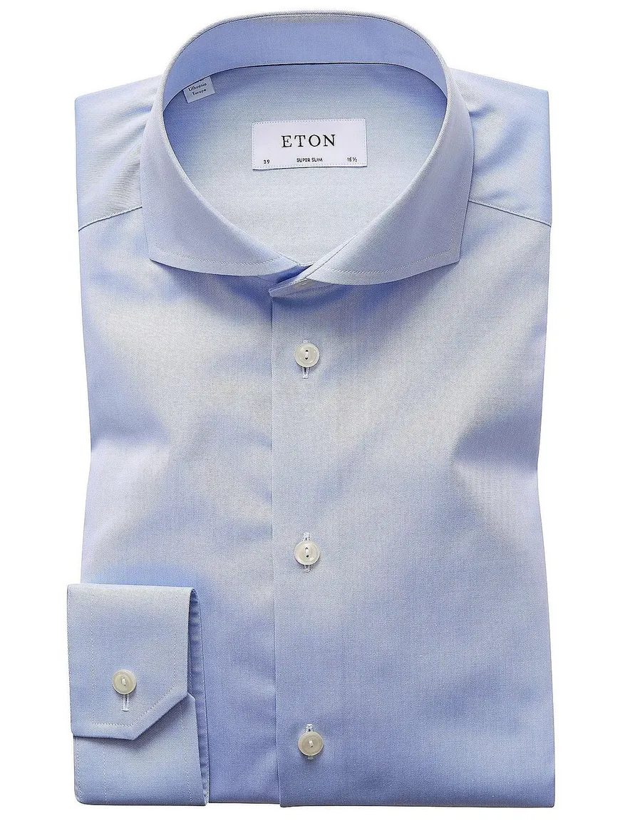 Eton dress lichtblauw overhemd Super Slim cut-away