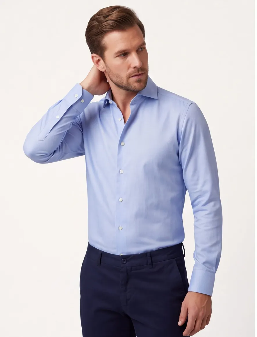 Eton dress lichtblauw overhemd Super Slim cut-away