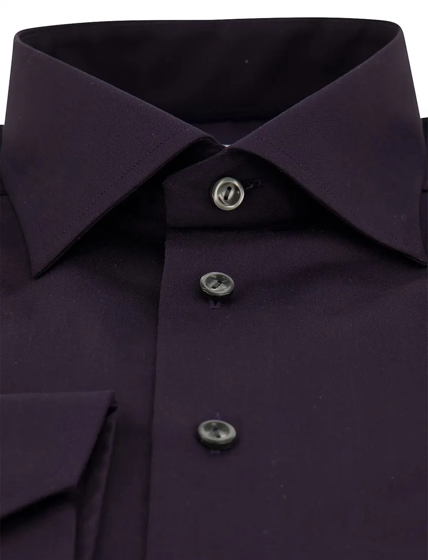 Eton Slim Fit overhemd donkerblauw 100% katoen