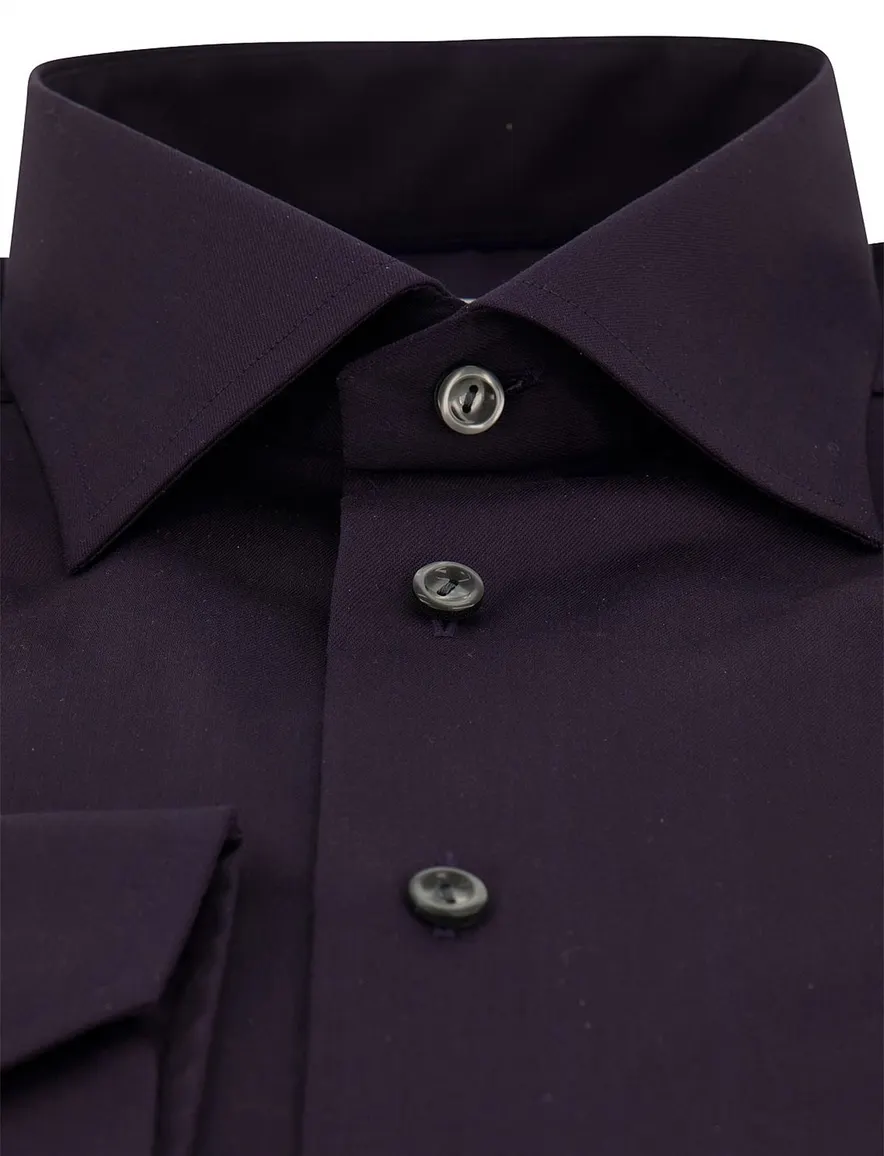 Eton Slim Fit overhemd donkerblauw katoen
