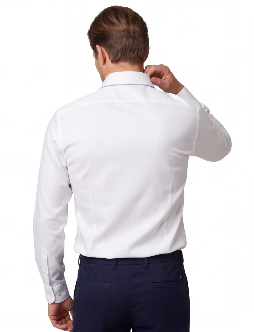 Eton overhemd dress wit Contemporary cut-away