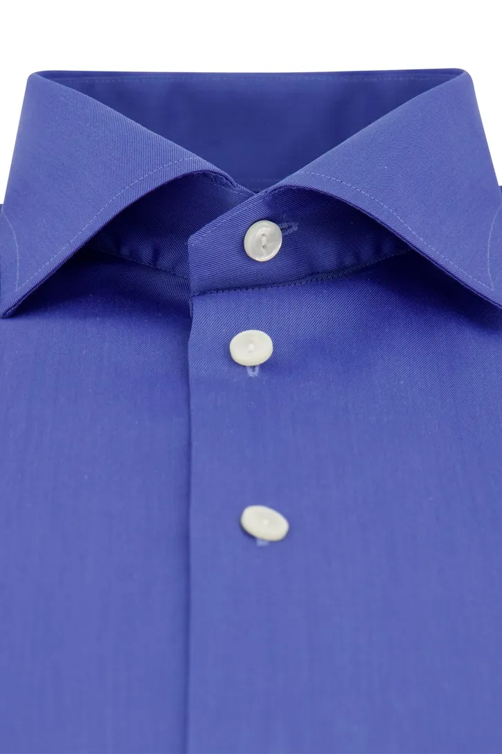 business overhemd Eton Contemporary Fit blauw effen katoen