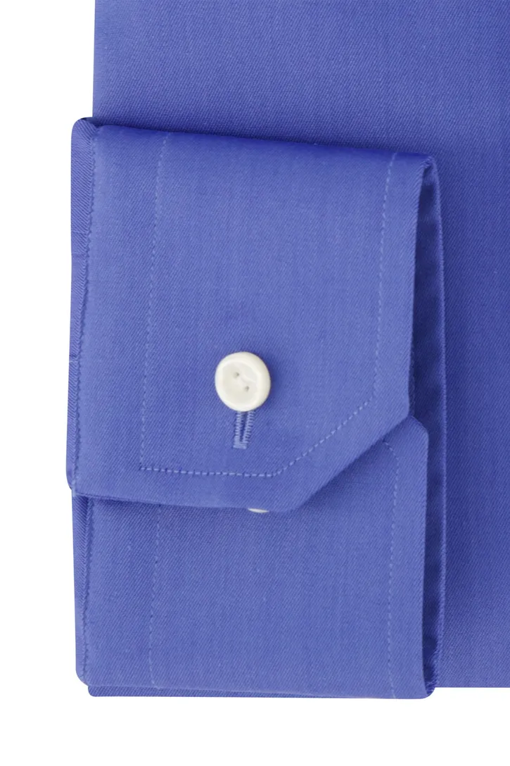 business overhemd Eton Contemporary Fit blauw effen katoen