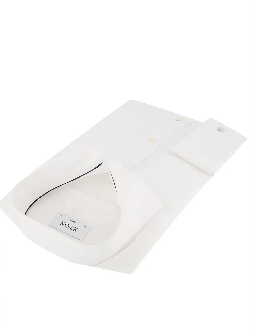 Wit overhemd Eton dubbele manchet Classic Fit