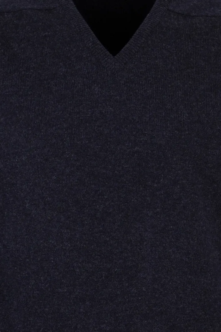 William Lockie pullover midnight blue lamswol