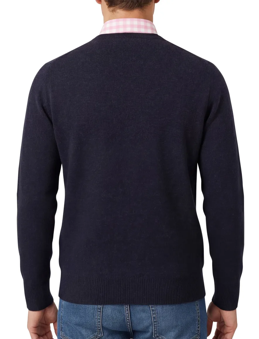 William Lockie pullover midnight blue lamswol