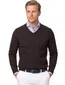 William Lockie trui donkerbruin v-hals