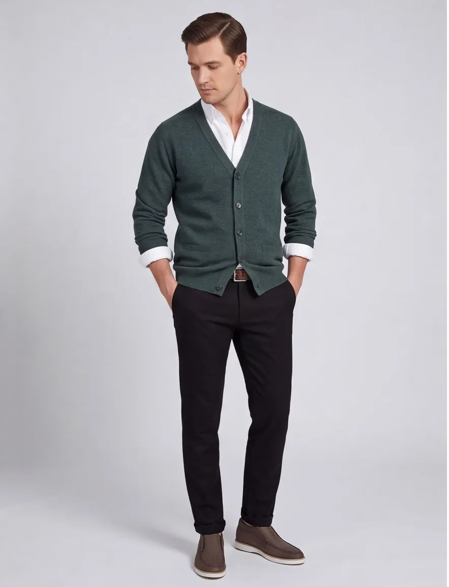 William Lockie lamswollen vest groen