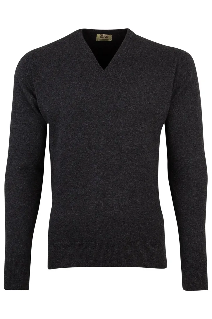 William Lockie pullover donkergrijs kasjmier
