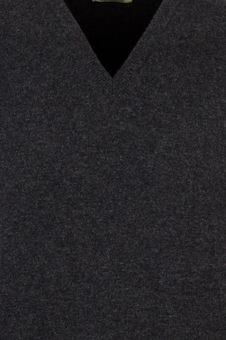 William Lockie pullover donkergrijs kasjmier