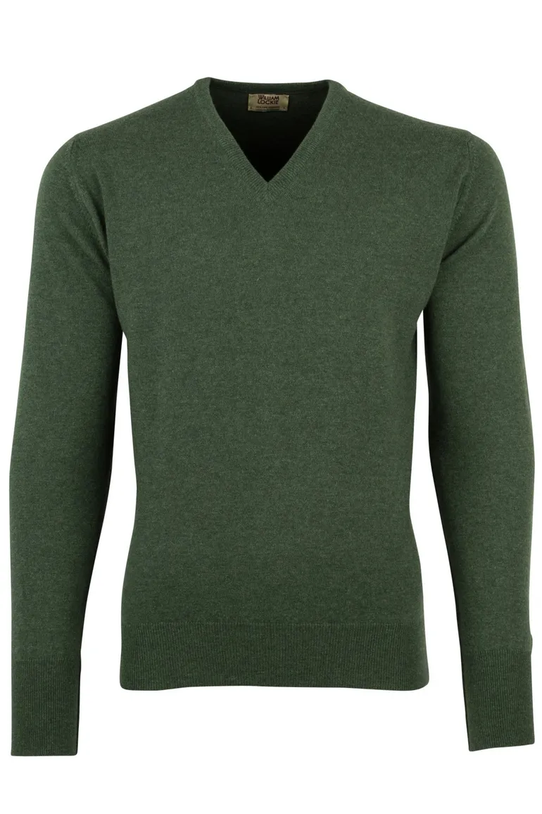 William Lockie pullover groen cashmere