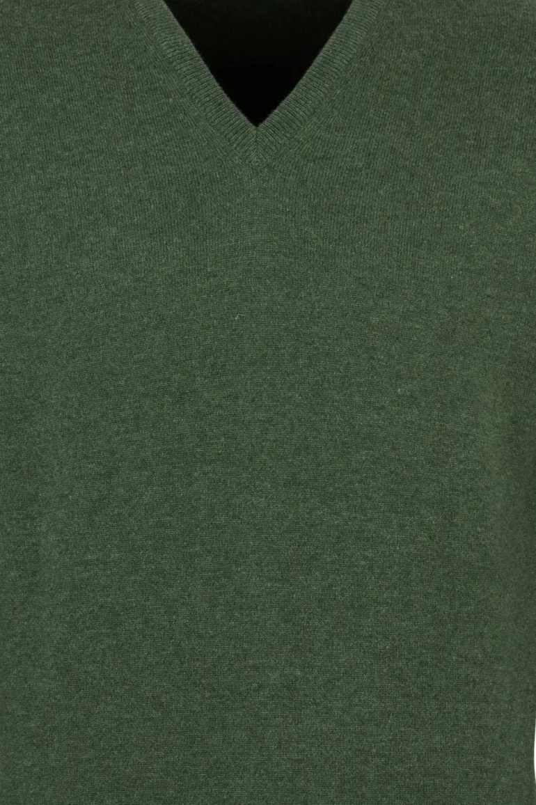 William Lockie pullover groen cashmere