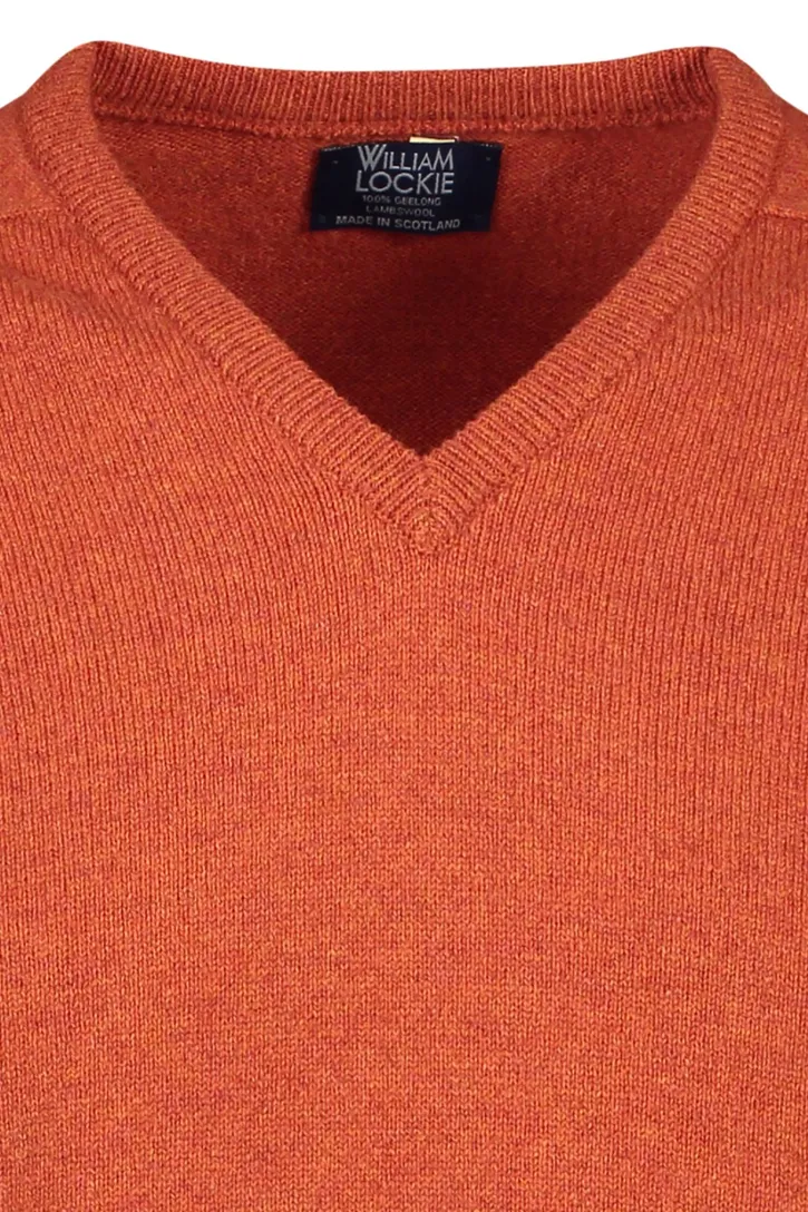 Trui v-hals oranje William Lockie