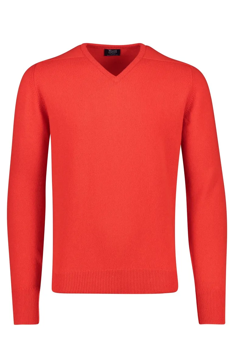 Lamswollen trui oranje William Lockie