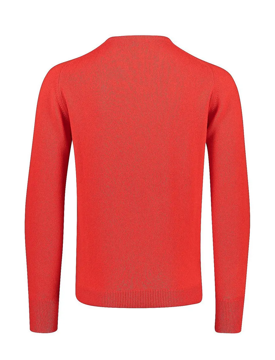 Lamswollen trui rood William Lockie