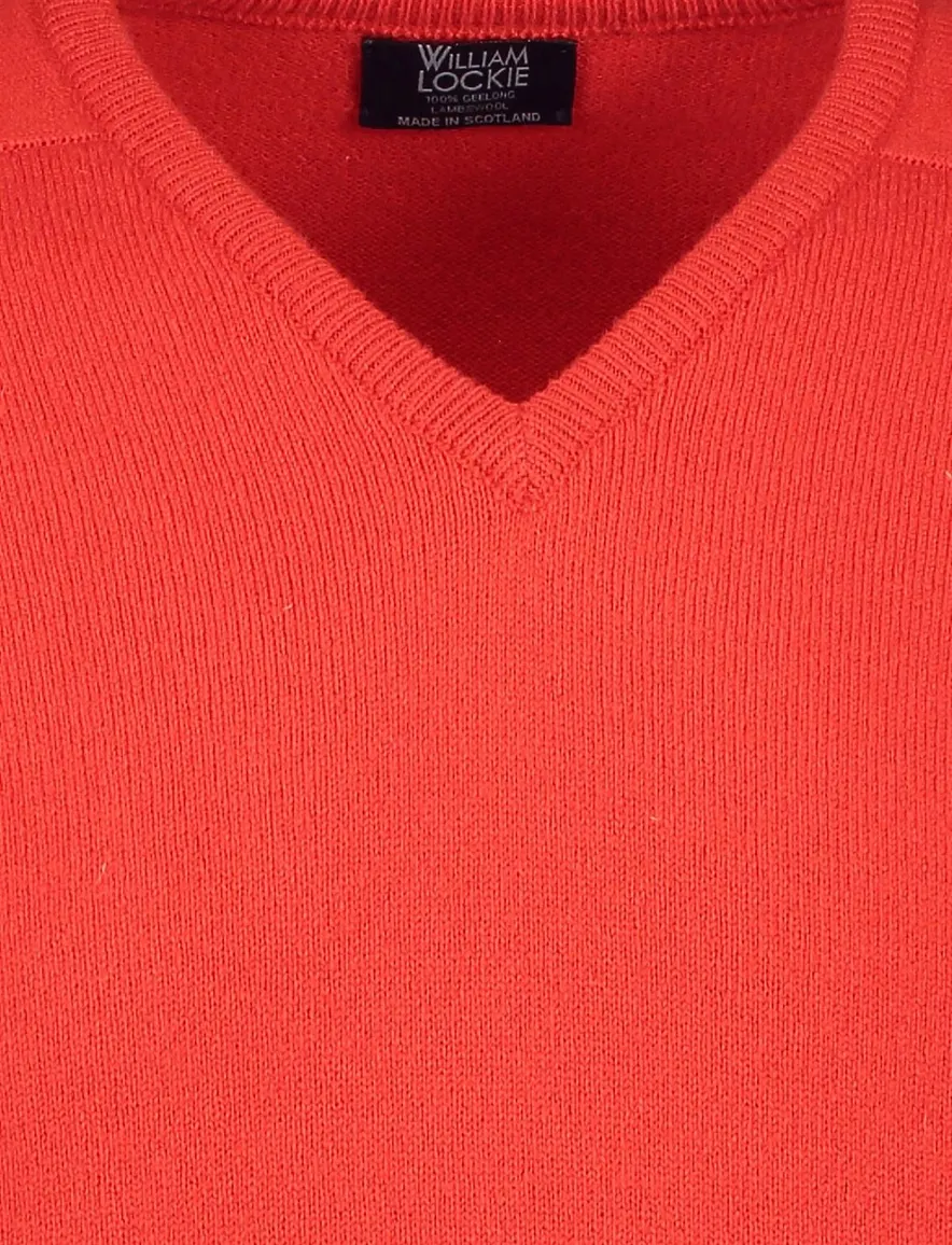 Lamswollen trui rood William Lockie