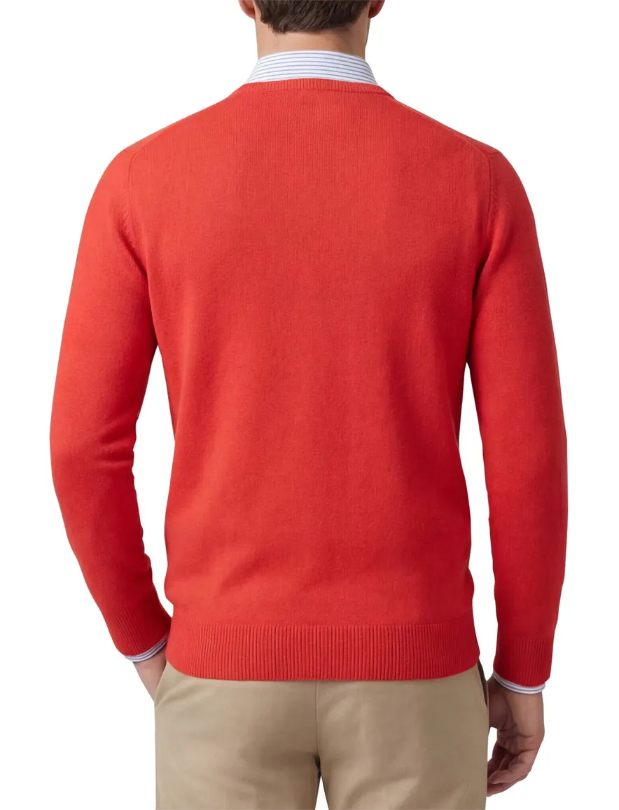 Lamswollen trui rood William Lockie