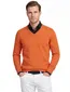 Pullover William Lockie oranje v-hals