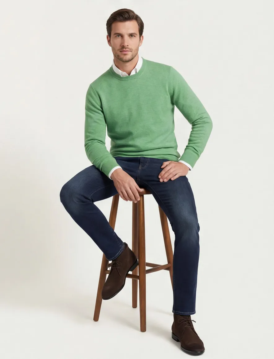 Trui William Lockie 100% lamswol groen