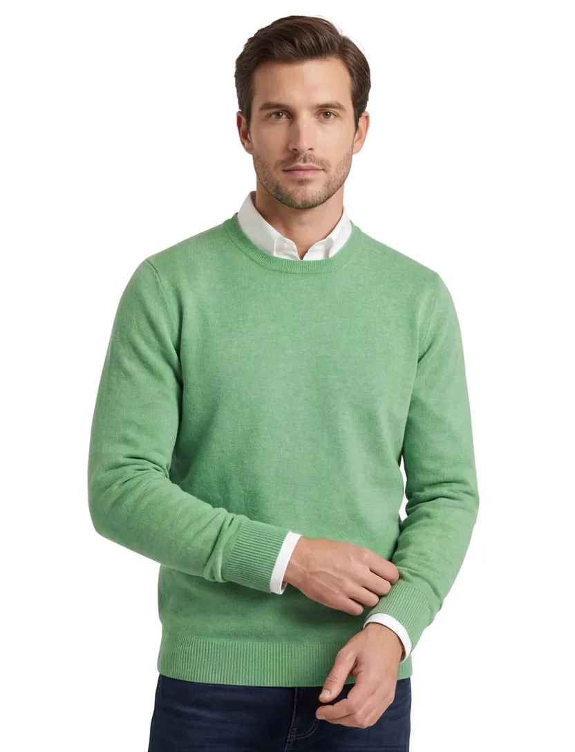 William Lockie trui 100% lamswol groen