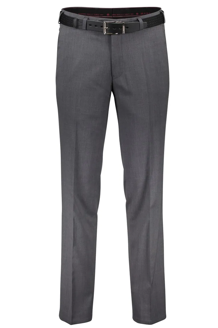 M.E.N.S broek grijs flatfront wol Madrid