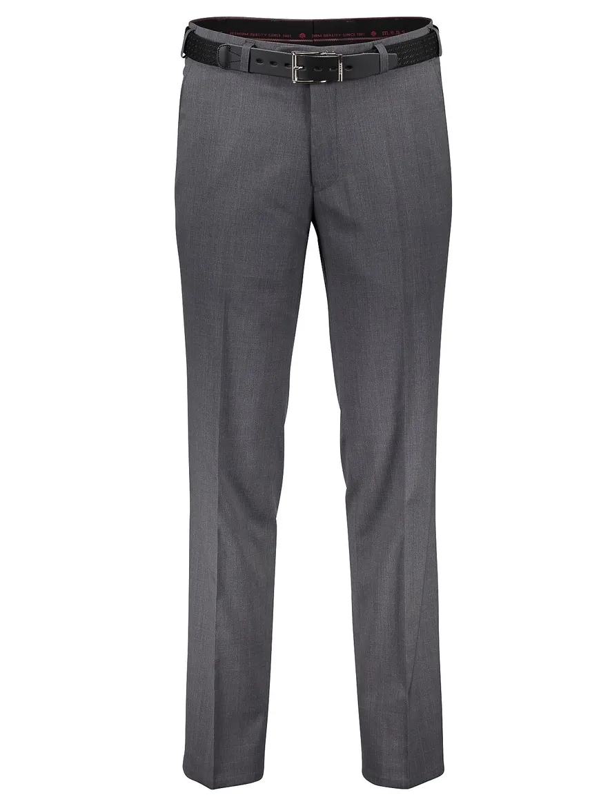 M.E.N.S broek grijs flatfront wol Madrid
