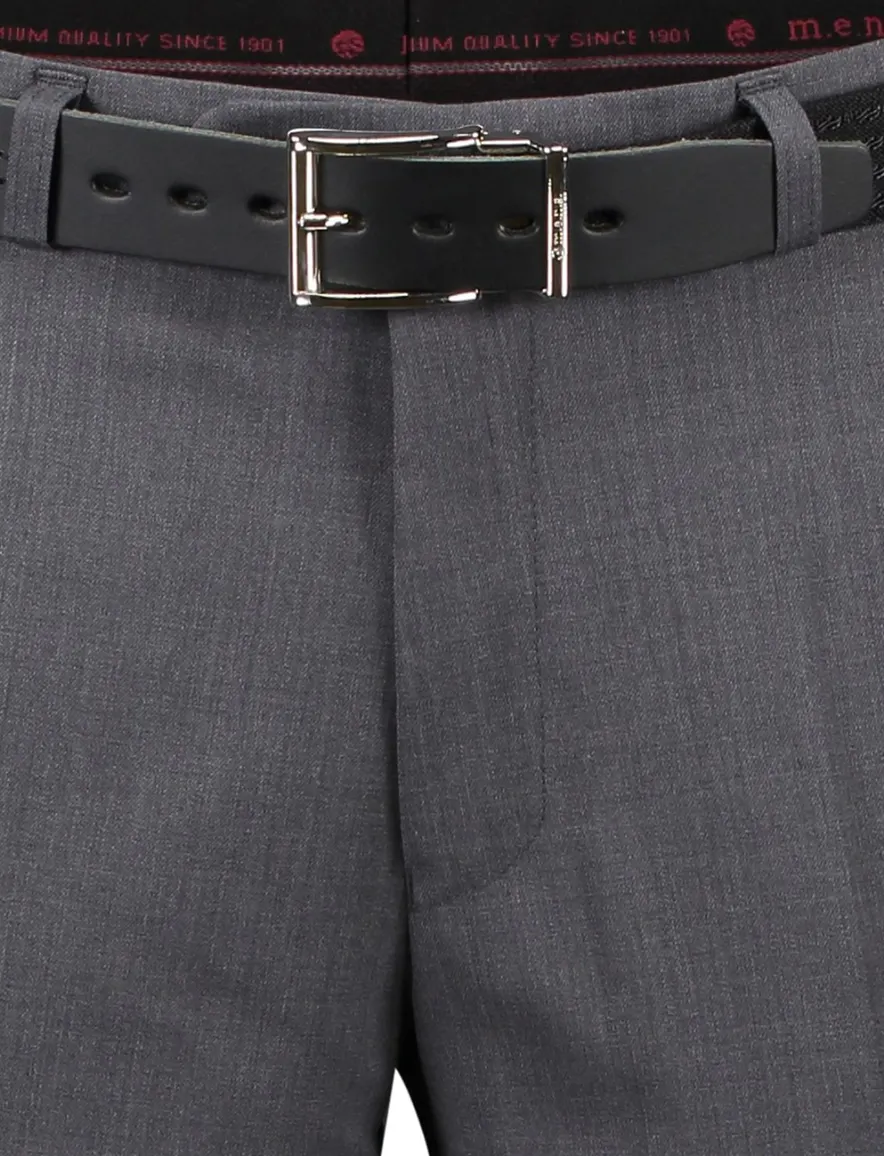 M.E.N.S broek grijs flatfront wol Madrid