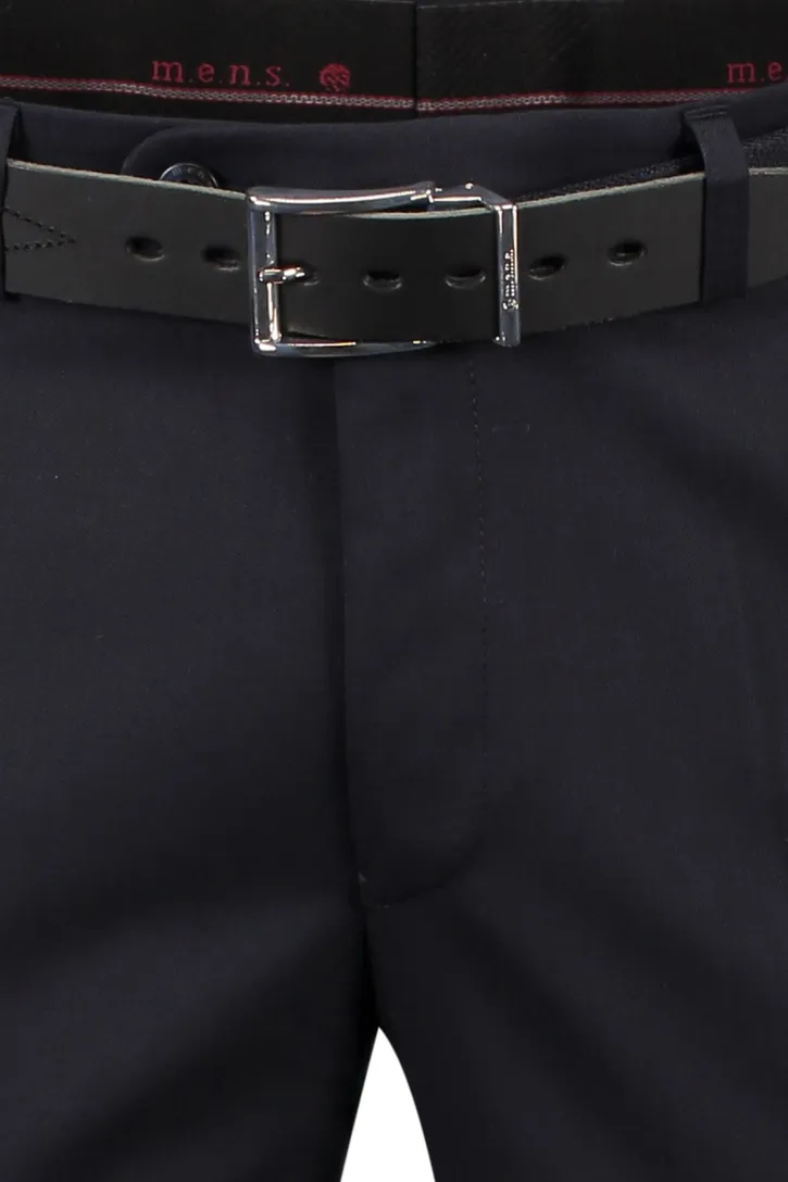 M.E.N.S. pantalon Madrid wol normale fit donkerblauw