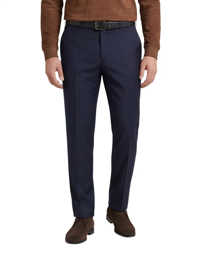 M.E.N.S. pantalon Madrid wol normale fit donkerblauw