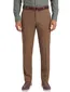 M.e.n.s. broek flatfront bruin stretch met riem