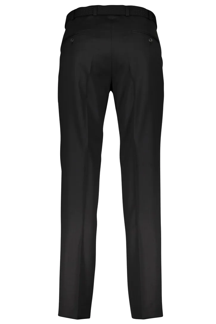 M.E.N.S. broek flatfront zwart Madrid wol