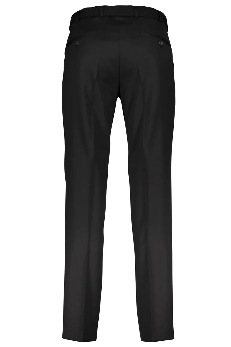 M.E.N.S. broek flatfront zwart Madrid wol