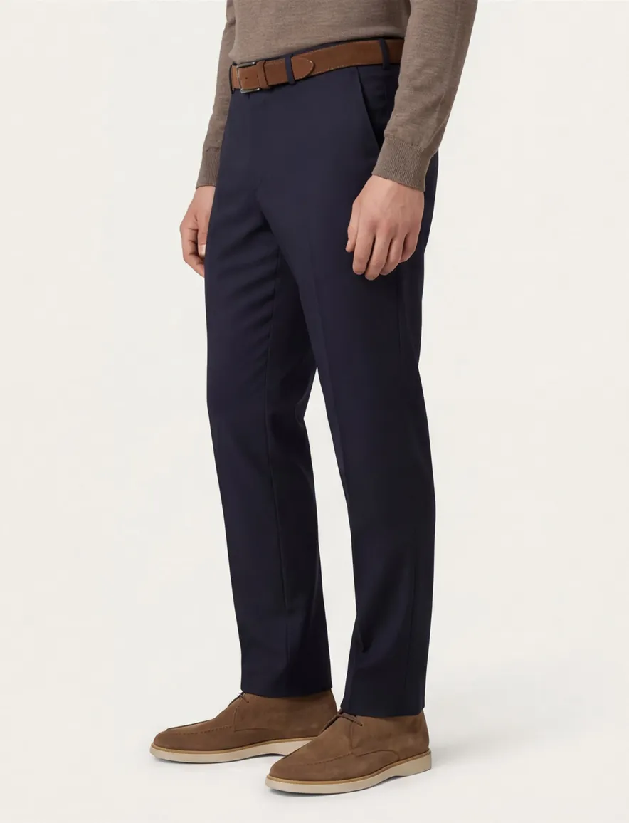 M.E.N.S broek flatfront donkerblauw madrid u