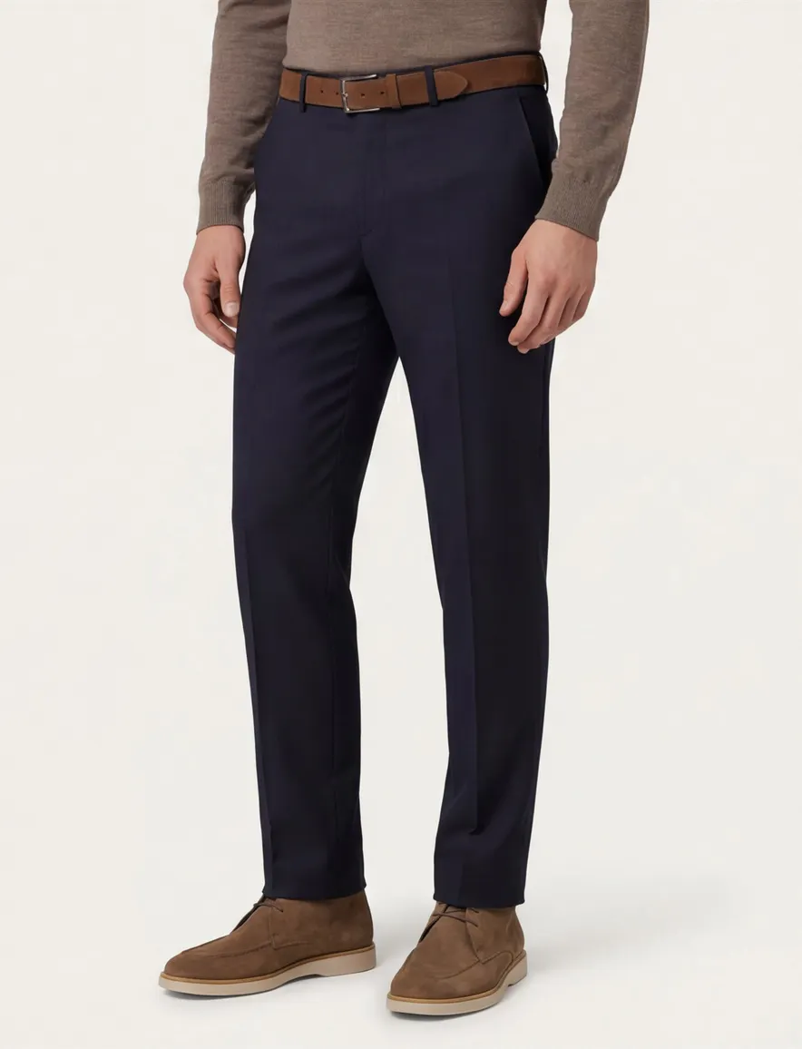 M.E.N.S broek flatfront donkerblauw madrid u