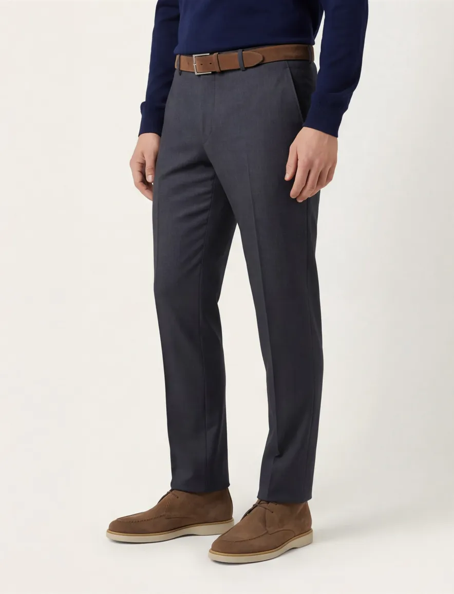 Pantalon m.e.n.s. model Madrid-U wol antraciet
