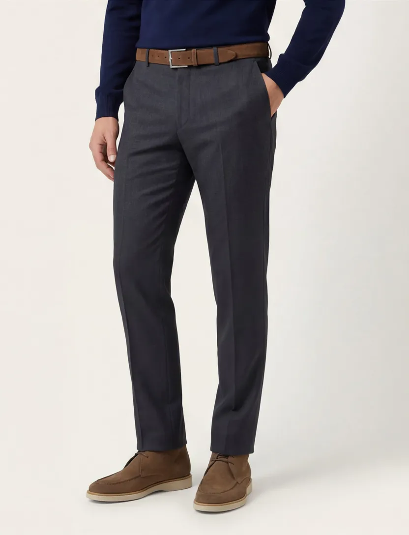 Pantalon m.e.n.s. model Madrid-U wol antraciet
